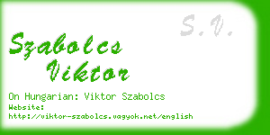 szabolcs viktor business card
